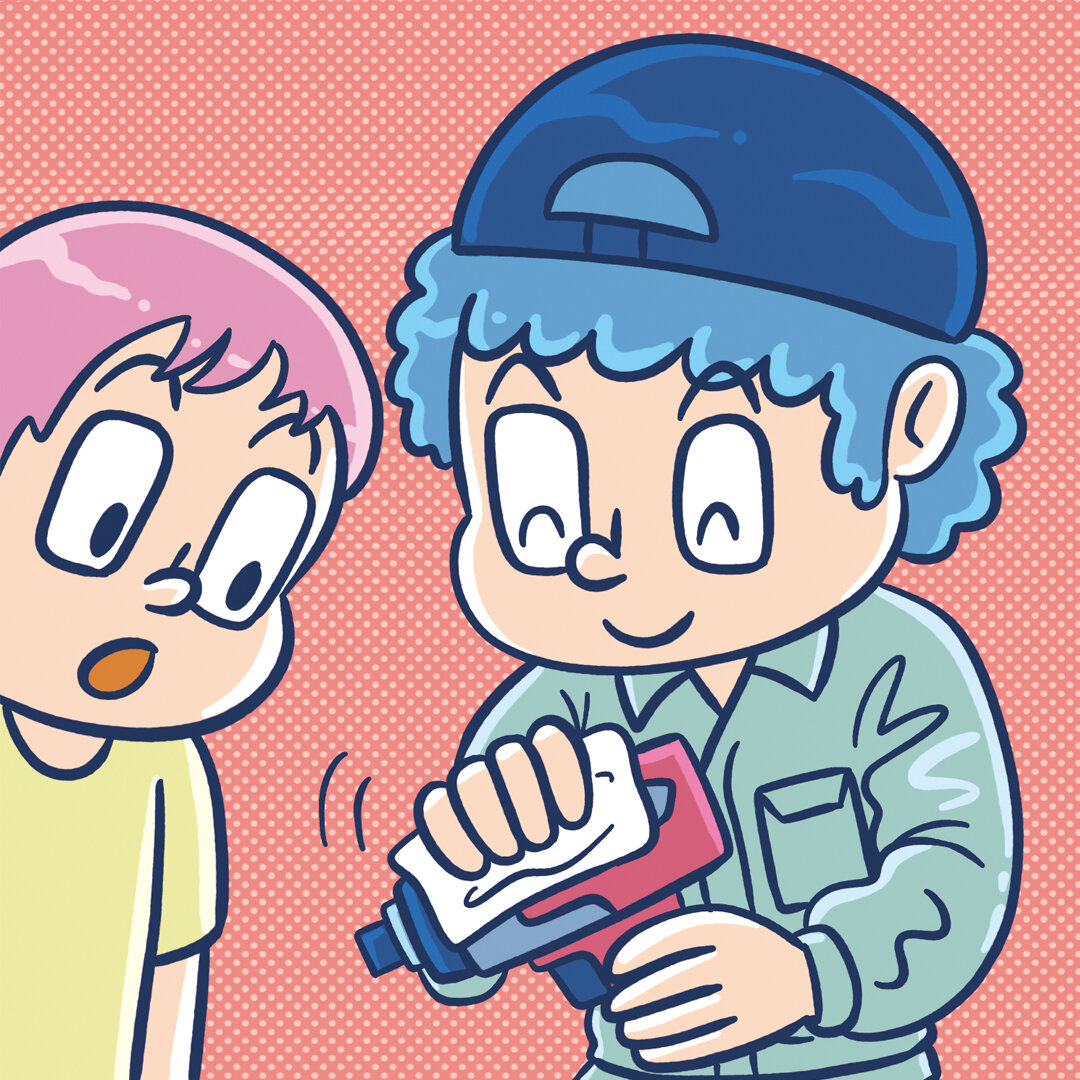 道具を自分たちで管理させる